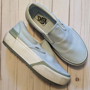 Vans Stacked light blue slip ons